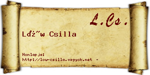 Löw Csilla névjegykártya